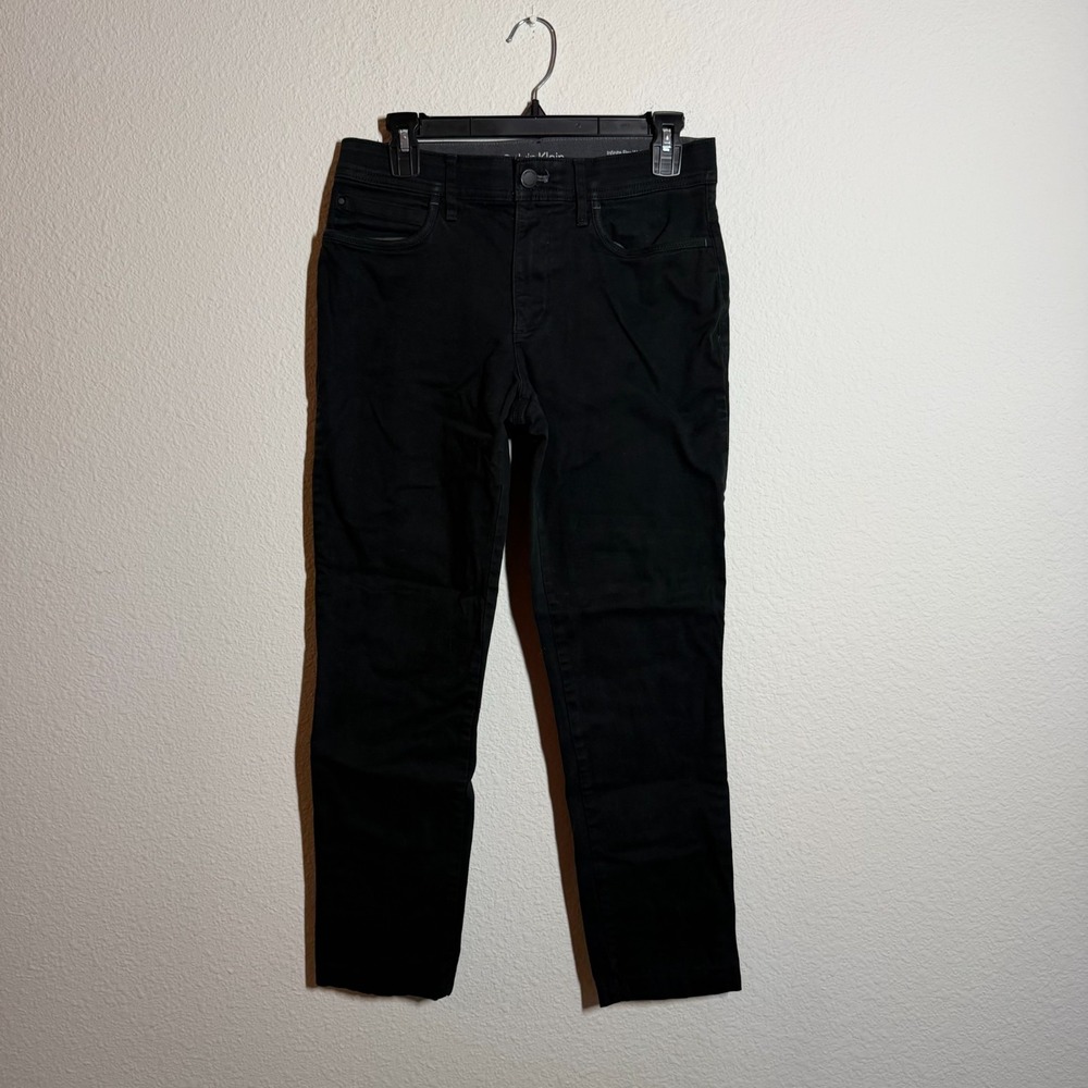 Calvin Klein Infinite Flex Waist Skinny Jeans Mens 30 Black Cotton Dark Wash